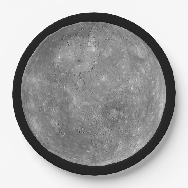 Planet Mercury Paper Plate (Front)