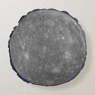 Planet Mercury Round Pillow