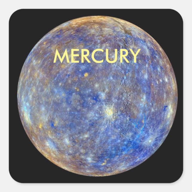 PLANET MERCURY SQUARE STICKER (Front)