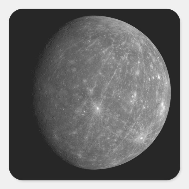 Planet Mercury Square Sticker (Front)
