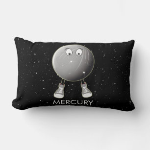 Planet Mercury & Stars Lumbar Pillow