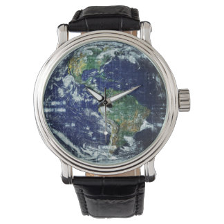 Planet Mother Earth Globe Geometric Grid World Art Watch