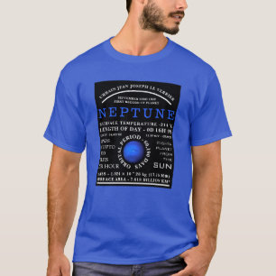 Planet Neptune Detailed Astronomy T-Shirt