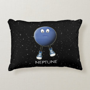 Planet Neptune & Stars Accent Pillow