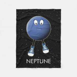 Planet Neptune & Stars Fleece Blanket