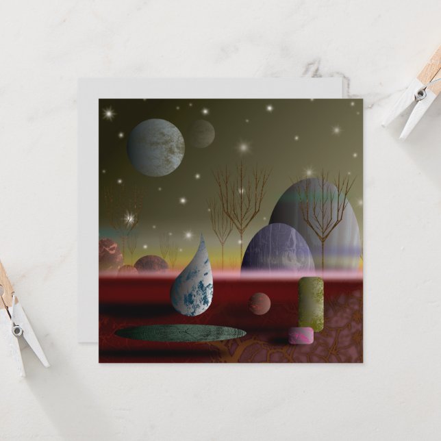 Planet Of The Shapes Flat Card 5.25x5.25 (Front/Back In Situ)