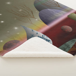 Planet Of The Shapes Medium Sherpa Blanket