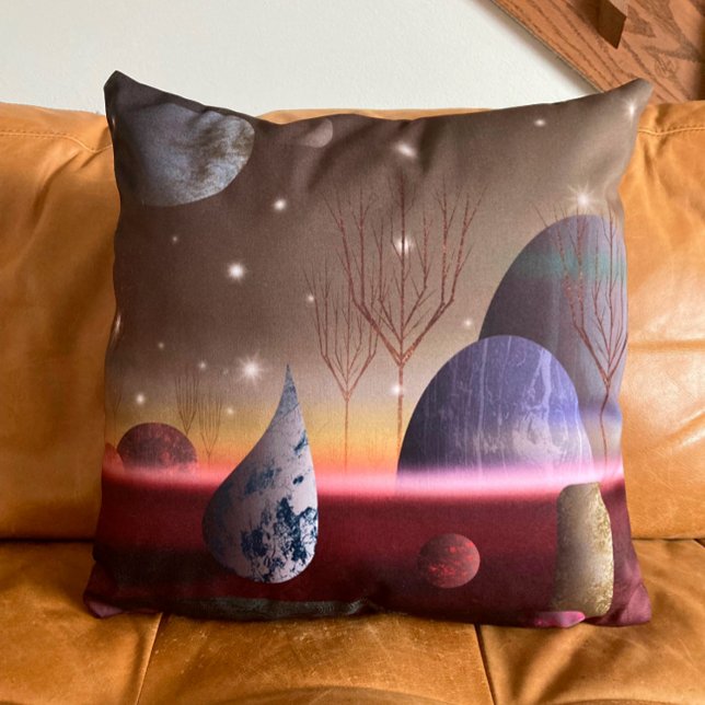 Planet Of The Shapes Throw Pillow (Creator Uploaded)