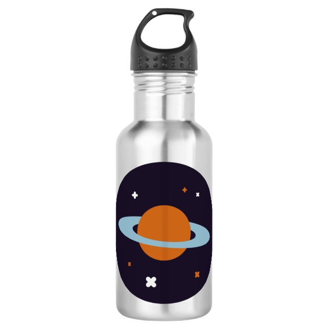 Planet orbit universe star galaxy 532 ml water bottle (Front)
