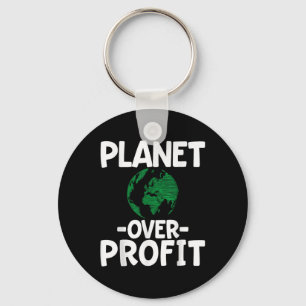 Planet Over Profit Keychain
