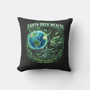 Planet Over Profit Throw Pillow