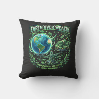 Planet Over Profit Throw Pillow