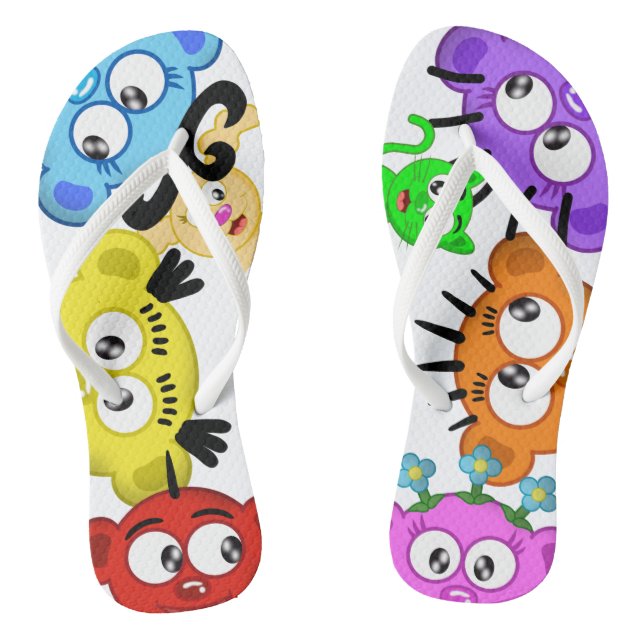 Planet PeekABoo with The Peek-A-Boo Crew Flip/flop Flip Flops (Footbed)