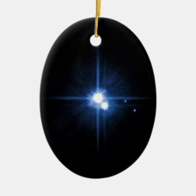 Planet Pluto moon Charon NASA Ceramic Ornament (Front)