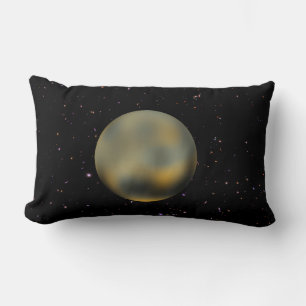 Planet Pluto Starry Sky Lumbar Pillow