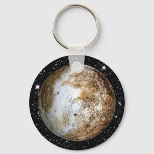 PLANET PLUTO v.2  star background (solar system) ~ Keychain
