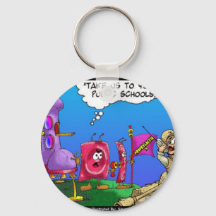 Planet Prophylactica Invades Earth Funny Gifts Keychain