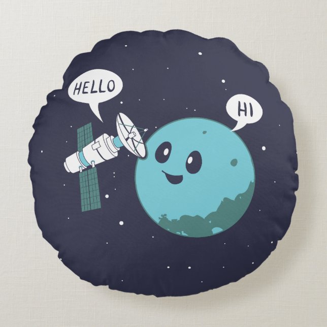 Planet Round Pillow (Front)