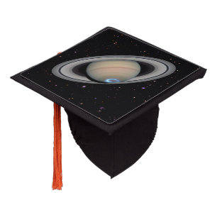 Planet Saturn Aurora and Rings Graduation Cap Topper