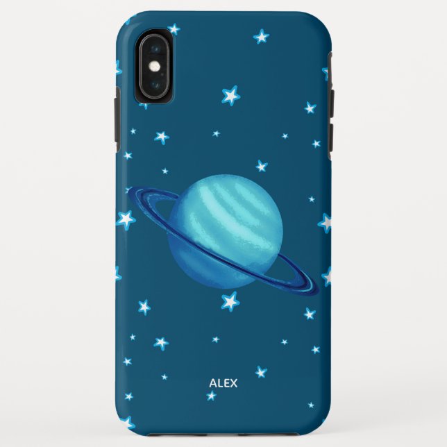 Planet Saturn Cool Space Stars Painting Case-Mate iPhone Case (Back)