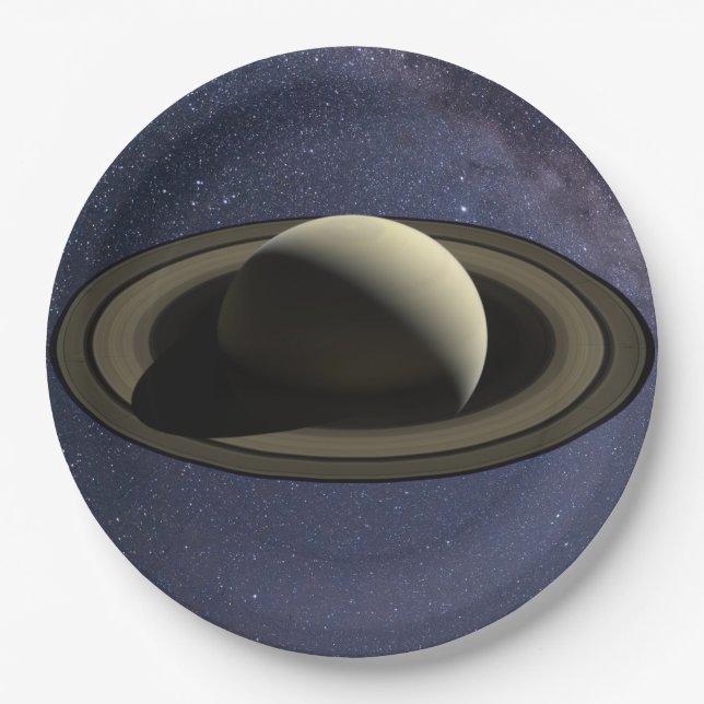 Planet Saturn Paper Plate (Front)