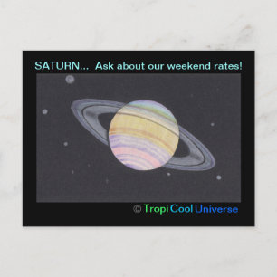 Planet SATURN postcard