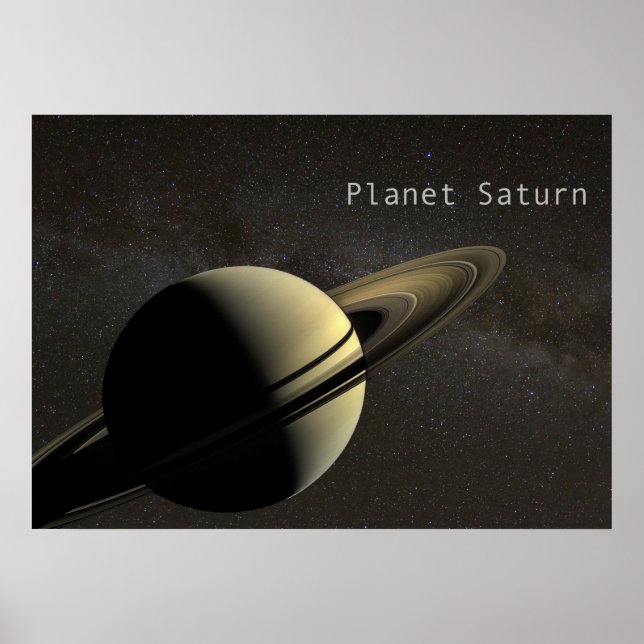 Planet Saturn Poster (Front)
