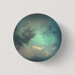 Planet Saturn’s Moon Titan 1 Inch Round Button