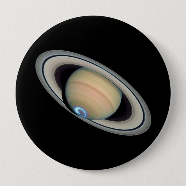 PLANET SATURN (solar system) ~ 4 Inch Round Button (Front)