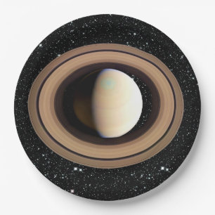 PLANET SATURN star background (solar system) ~~ Paper Plate