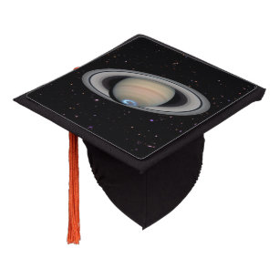 Planet Saturn Starry Sky Graduation Cap Topper