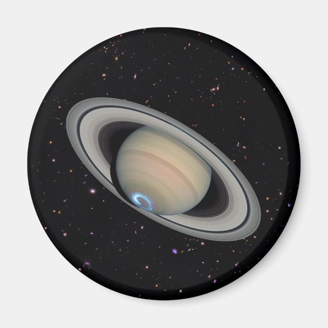Planet Saturn Starry Sky Magnet (Front)