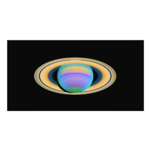 Planet Saturn's Rings in Ultraviolet Light Photo Print