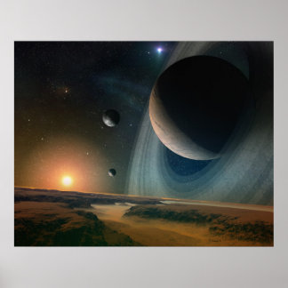 Planet scape - space art print