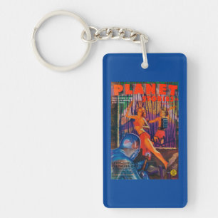 Planet Stories Magazine Cover 3 Keychain