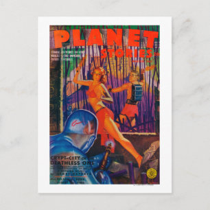 Planet Stories Magazine Cover 3 Postcard