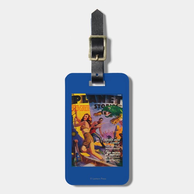 Planet Stories Magazine Cover 5 Luggage Tag (Front Vertical)