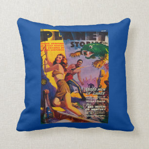Planet Stories Magazine Cover 5 Throw Pillow
