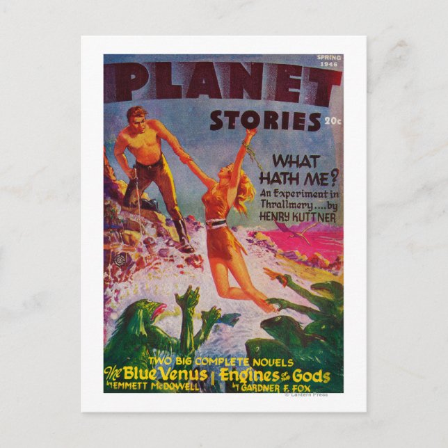 Planet Stories Magazine Cover 8 Postcard (Front)