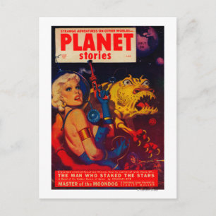 Planet Stories Magazine Cover Postcard