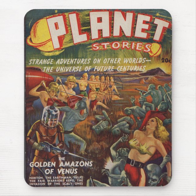Planet Stories SF Pulp 1st Issue Mouse Pad (Front)