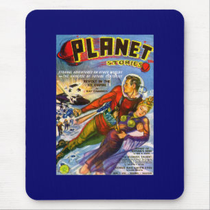 Planet Stories Vintage Sci Fi Comic Mouse Pad