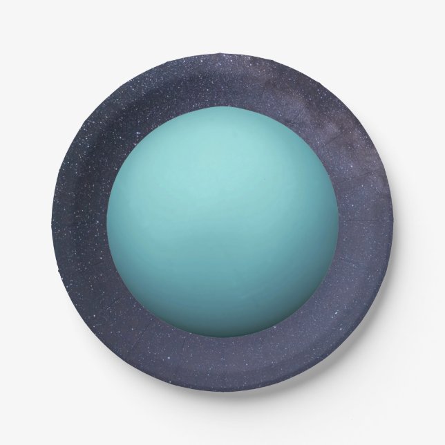 Planet Uranus Paper Plate (Front)