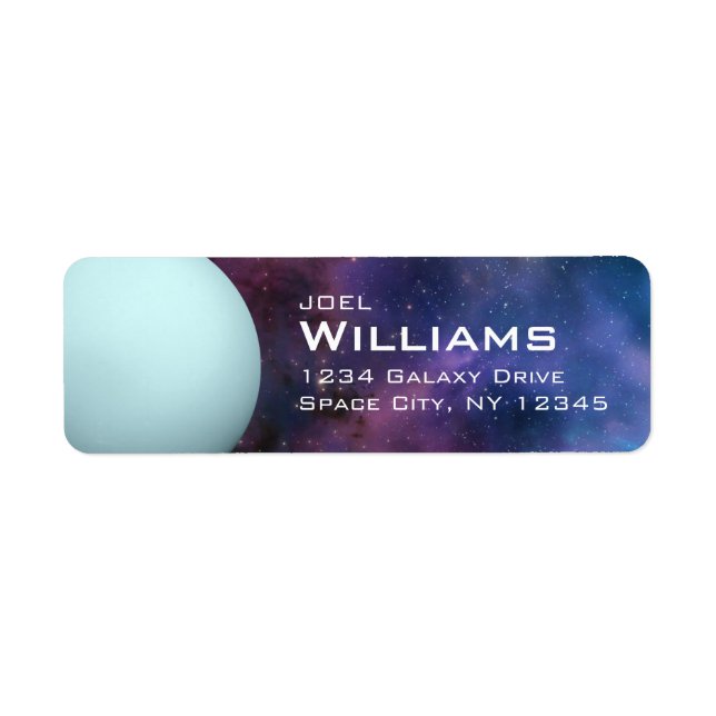 Planet Uranus Solar System Space Return Address (Front)