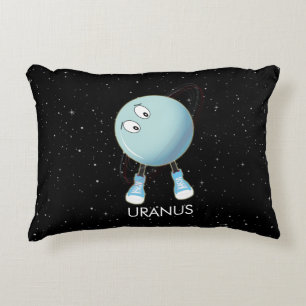 Planet Uranus & Stars Accent Pillow