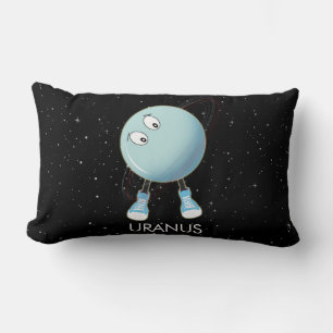 Planet Uranus & Stars Lumbar Pillow