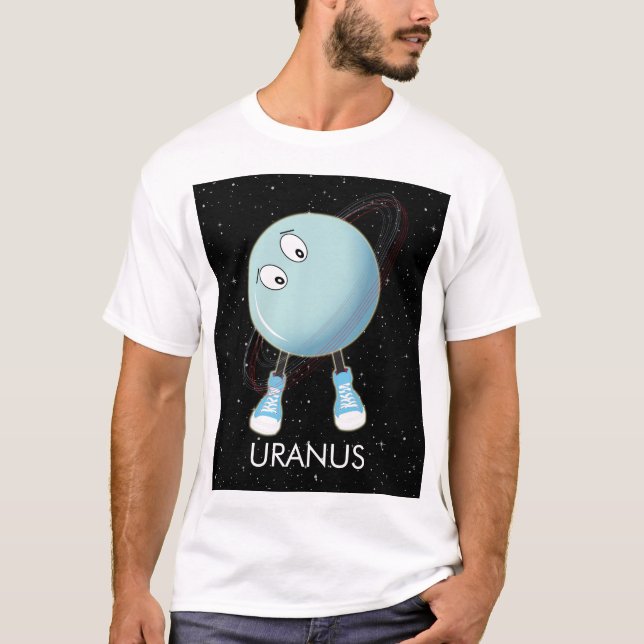 Planet Uranus & Stars T-Shirt (Front)