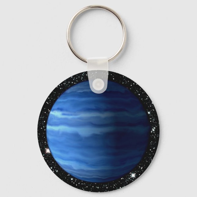PLANET URANUS v.2 star background (solar system) ~ Keychain (Front)