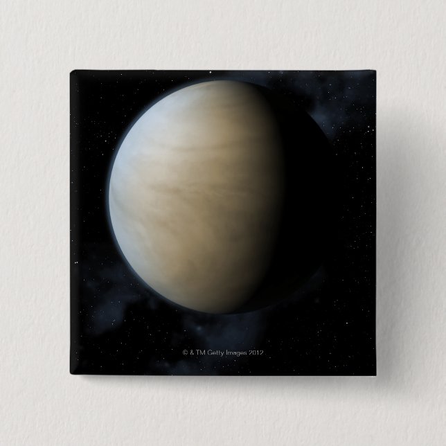 Planet Venus 2 Inch Square Button (Front)