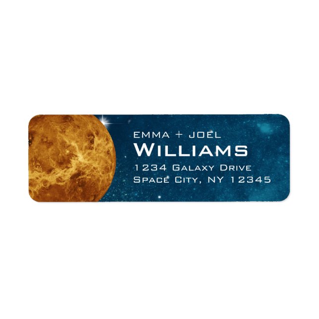 Planet Venus Orange Solaire System Adresse de reto (Devant)